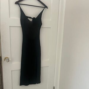 Elegant Black Backless Dress